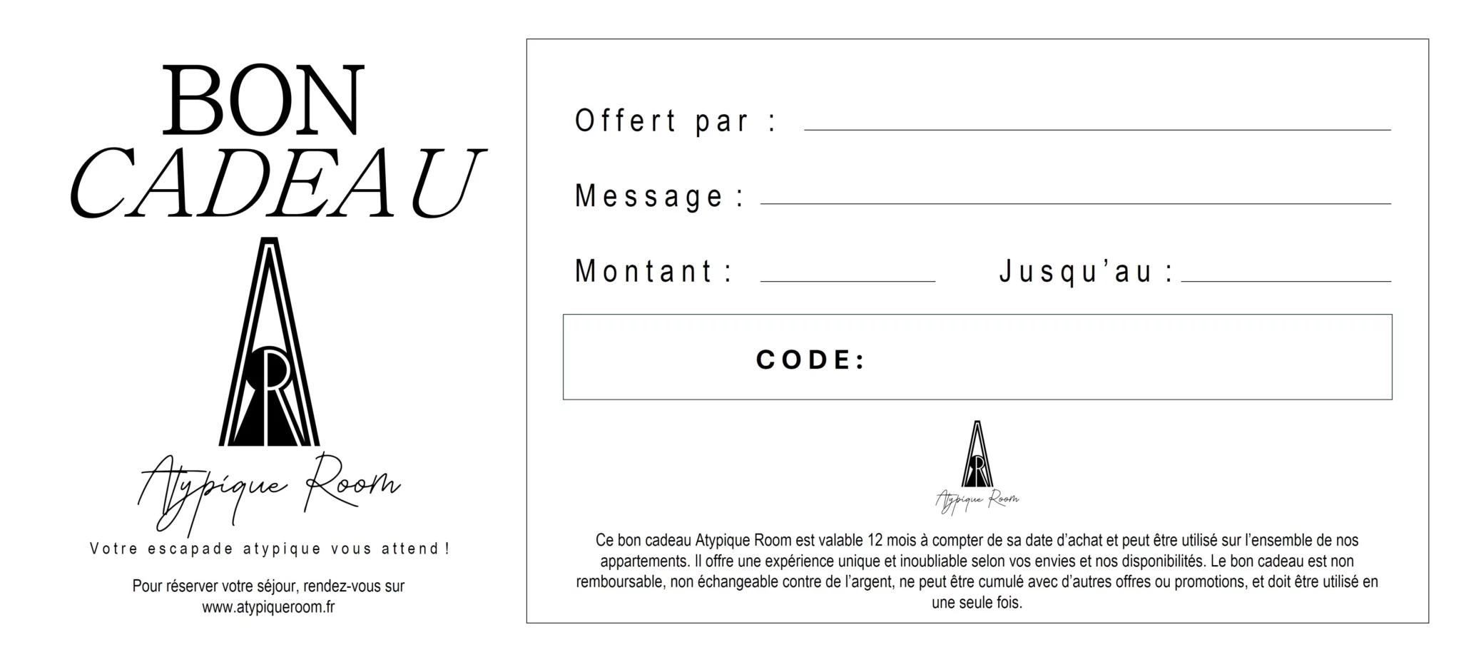 bon cadeau hébergements insolites à Niort