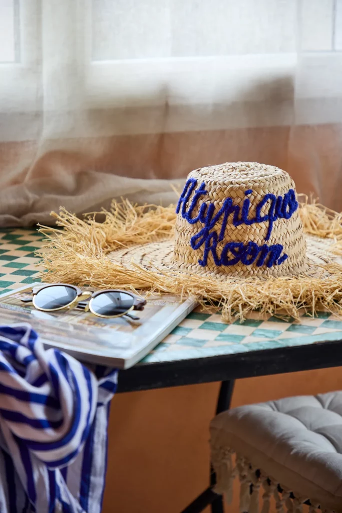 Chapeau de paille brodé Atypique Room – Marrakech Room